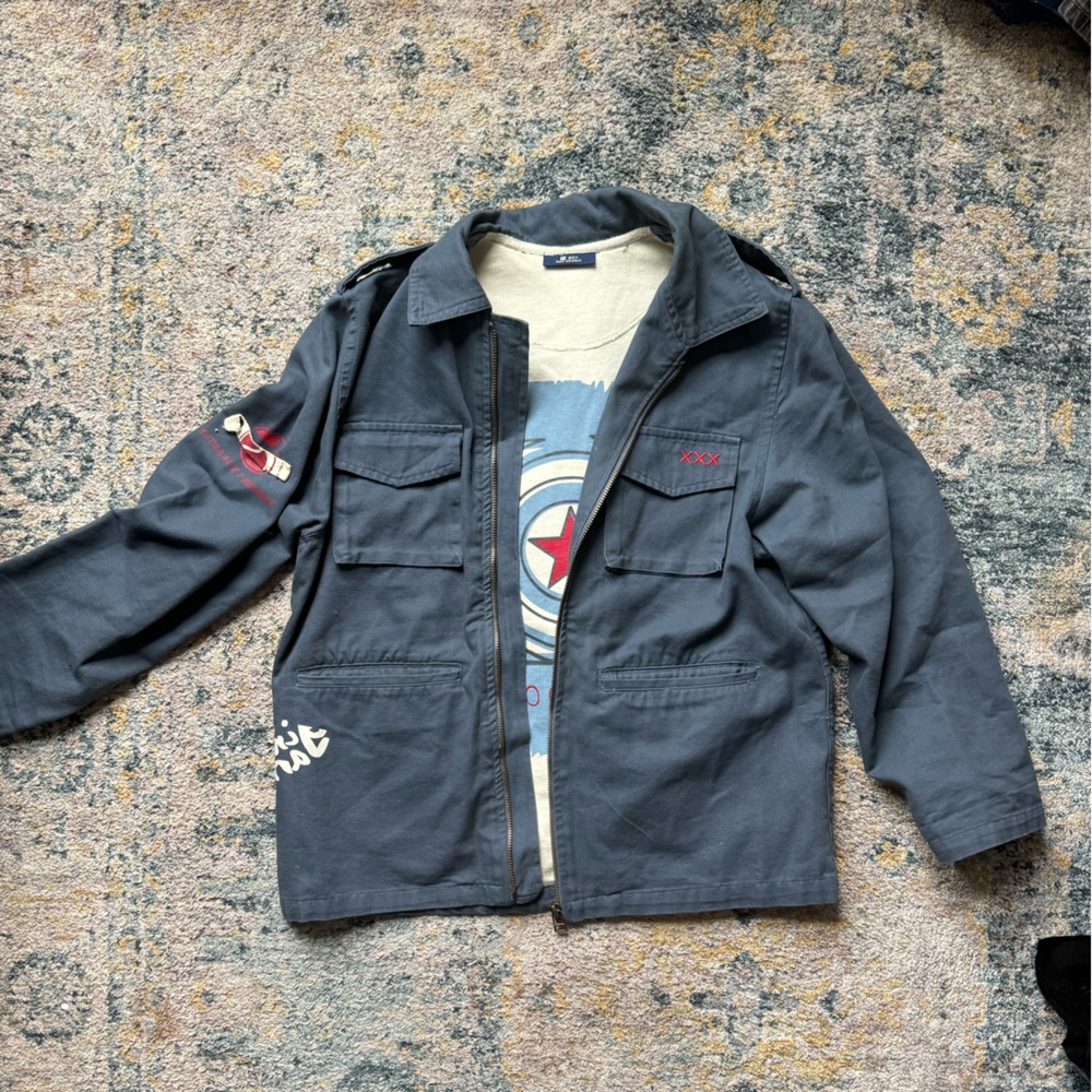 Blue Graphic Jacket